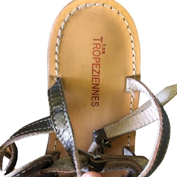 LesTropeziennes Womens Sz39 Brown Metallic Gladiator Sandals, Hicelot, Boho, Sz8 - Picture 4 of 9
